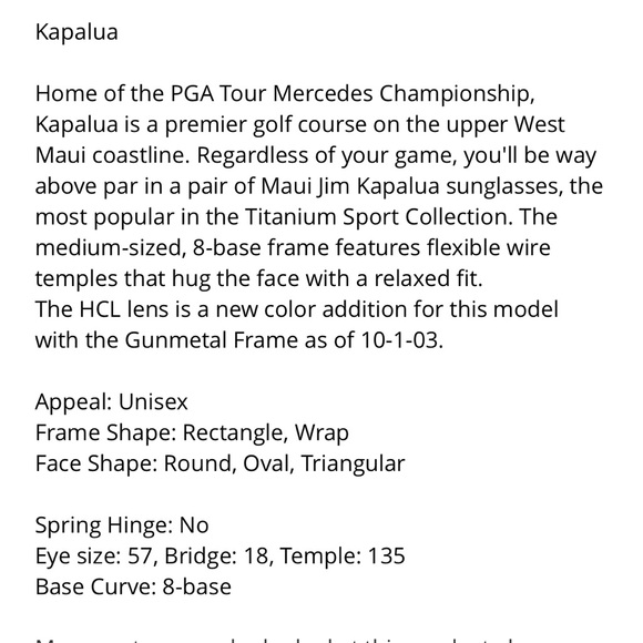 Maui Jim “Kapalua” unisex sunglasses - Picture 14 of 15